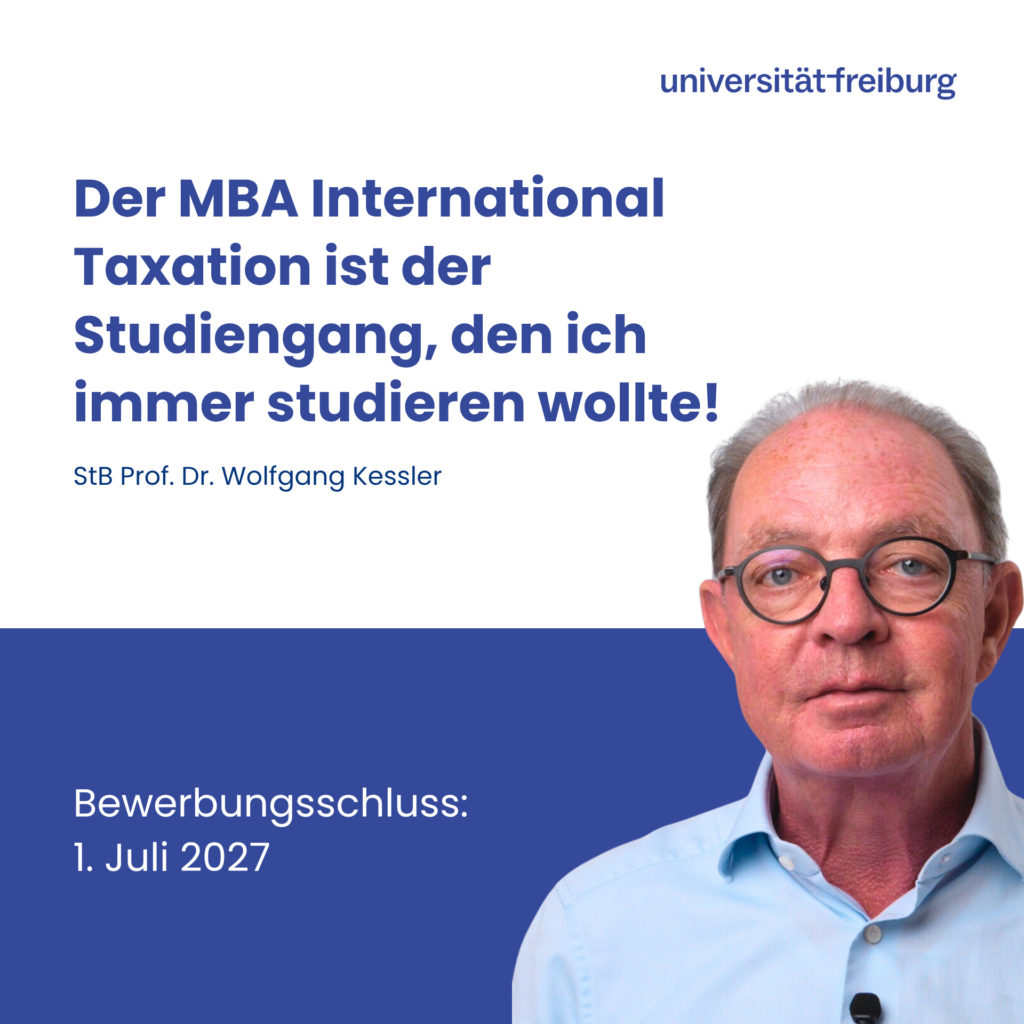 MBA International Taxation Bewerbungsschuss